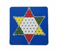 JunZheHub Tablero de Damas Chinas Juego Mesa Portátil Alfombrilla Plegable Superficie Antideslizante Textil Base Goma Desarrollo Mental Adecuado para Niños Familia, Sin Pieces