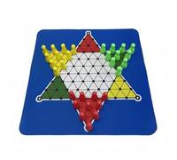 JunZheHub Tablero de Damas Chinas Juego Mesa Portátil Alfombrilla Plegable Superficie Antideslizante Textil Base Goma Desarrollo Mental Adecuado para Niños Familia, Tablero con Piezas
