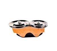 JunZheHub Tambor Finger Bells con Correa Elástica Ajustable Campanas de Percusión Manual Pandereta Portátil de Metal y Madera Adecuado para Sesiones de Estudio