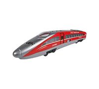 JunZheHub Tobogán de Juguete con Tren de Alta Velocidad, Simulación Moderna, Efectos de Luz Y Sonido Realistas, Puerta Que Se Abre Y Estructura Resistente, Rojo