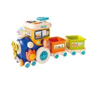 JunZheHub Tren de Juguete Multifuncional para Niños Pequeños: Empareja Formas, Luces, Sonidos, Actividad de Aprendizaje Temprano, Tren Interactivo, Entrenamient, Style B
