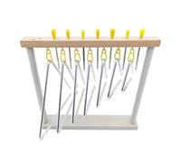 JunZheHub Triángulo de Percusión Instrumento Musical Campana Madera Instrumento de Diseño Temprano Adecuado para Maestros de Música Fiestas Infantiles