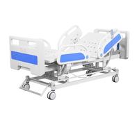 Juodkeo Cama de hospital doméstica eléctrica avanzada de 3 funciones, cama ajustable de grado médico con ruedas de bloqueo, para atención médica domiciliaria
