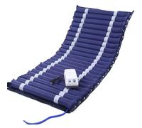 Juodkeo Colchón de aire de presión alterna anti-escaras con bomba, impermeable, para úlceras de decúbito de grado I, ayuda para úlceras por presión para hospital, hogar, cama de hospital,Dark blue