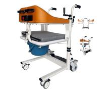 Juodkeo Elevador de transferencia silla-silla de ruedas, elevador para pacientes - Manual portátil para el hogar - Asiento dividido 180° - para baño para ancianos paralíticos, discapacitados