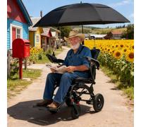 Juodkeo Silla de ruedas eléctrica ligera plegable motorizada, solo 14 kg, para adultos, doble motor, fácil de usar | Neumáticos todo terreno y rotación 360°, aprobada para viajes y aerolíneas,10ah