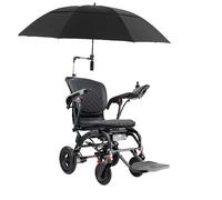 Juodkeo Silla de ruedas eléctrica ligera plegable motorizada, solo 14 kg, para adultos, doble motor, fácil de usar | Neumáticos todo terreno y rotación 360°, aprobada para viajes y aerolíneas,6ah