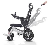 Juodkeo Silla de ruedas eléctrica reclinable para adultos | Alcance máximo 25km | Frenos electromagnéticos | Ligera plegable todo terreno
