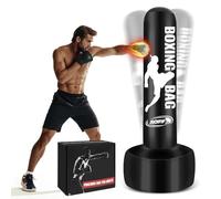 JUOIFIP 180cm Saco de Boxeo de Pie, Saco de Boxeo Adulto para Hombre Mujeres Hombres Stand Kickboxing Bolsas para Entrenamiento, Artes Marciales Mixtas, MMA Muay Thai Fitness Principiantes