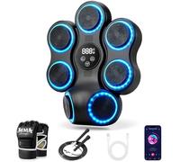 JUOIFIP Maquina de Boxeo Musical, Boxeo Musical Pared con Guantes De Boxeo,11 Modos & 9 Velocidades, y Entrenamiento, Modo Bluetooth, Music Boxing Machine para Adultos y Niños