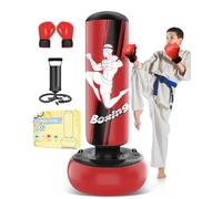 JUOIFIP Saco Boxeo niños con Guantes de Boxeo y Bomba Saco de Box Hinchable Grande de 165cm, Regalos para niñas de 3 a 12 años para Practicar kárate, Taekwondo