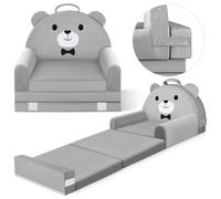 JUOIFIP Sofá Infantil, 2 en 1 Silla Plegable para niños, 150cm Suave sofá de Terciopelo de Cristal para los niños pequeños para el Dormitorio, Sala de Estar