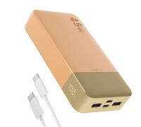 JUOVI Banco de energía portátil J2621, batería de 20000 mAh, Carga rápida de 45 W, Compatible con Switch, MacBook, Tablet, DELL, HP, portátil, Samsung, iPhone 16 15 14 13, Steam Deck y más (Naranja)