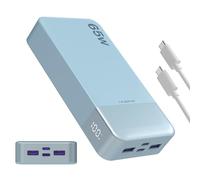 JUOVI Batería Externa Carga Rápida 65W Power Bank 20000mAh Compacto USB-C, Batería Externa Portátil Cargador Portátil para Laptop, MacBook, DELL, iPad, iPhone, Samsung y Más (Azul)