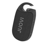 JUOVI Clip Altavoz Bluetooth Potente 24H de Reproducción Altavoz con App Resistente IP68 Sonido HD Mosquetón Integrado Modo Ritmo Personalizable EQ para Fiestas al Aire Libre (Negro, Clip J1)