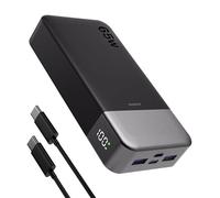 JUOVI Power Bank 65W 20000mAh Bateria Externa Carga Rapida USB C In&out Batería Portátil con Pantalla Digital Compatible con MacBook iPhone 17 16 15 Galaxy S24 Portátil Tableta