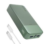 JUOVI Power Bank 65W 20000mAh Bateria Externa Carga Rapida USB C In&out Batería Portátil con Pantalla Digital Compatible con MacBook iPhone 17 16 15 Galaxy S24 Portátil Tableta