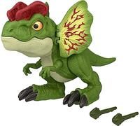 Figura Dinosaurio Dilophosaurus Jurassic World 20 Cm Con Sonidos, Despliega Su Cresta Y Lanza Dardos (mattel - Hnt65)