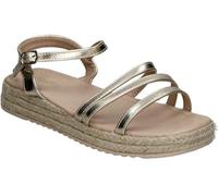 Jupifly | Sandalia con Plataforma Niña - Sandalia de Esparto en Color Dorado - Sandalias de Verano con Hebilla - Plataforma Baja y Cómoda - Estilosas y Versátiles - Modelo 9204-34