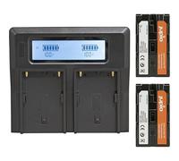 JUPIO Cargador Doble + 2 BATERIAS P/Sony F970 Ref. JPL0970