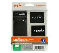 Jupio NP-W126 - Kit de cargador doble USB y 2 baterías