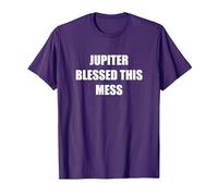 Júpiter bendijo Este Desastre Camiseta, Hombre, Morado, L