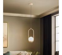 Jupiter Lámpara colgante Samba, 1 luz, beige/blanco