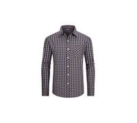 JupiterSecret Camisa Informal de Algodón a Cuadros para Hombre, Camisa de Traje, con Bolsillo en El Pecho