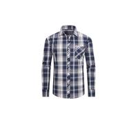 JupiterSecret Camisa Informal de Algodón a Cuadros para Hombre, Camisa de Traje, con Bolsillo en El Pecho