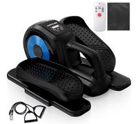 JUPPLIES Mini Eliptica Eléctrica para Personas Mayores con 12 Velocidades y Control Remoto - Pedaleador Eléctrico Silencioso con 2 Bandas de Resistencia, Pantalla LED, Pedales Antideslizantes