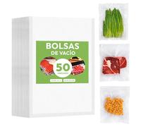 JUPPLIES Pack de 50 Bolsas de Vacío para Alimentos 17x25cm sin BPA - Selladora de Alimentos Profesional con Potente Succión 80 Kpa y 5 Modos - Máquina de Conservación de Alimentos Frescos