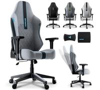 JUPPLIES Silla Gaming Premium Ergonómica - Sillas Gamer con Lino Transpirable, Reclinable 160°, Cojín Viscoelástico, Reposabrazos 4D, Base Hierro Reforzada - Cadeiras Gaming Soporta 150kg (Azul)