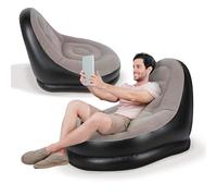 JUPPLIES Sofa Hinchable Aterciopelado para Interiores y Exteriores - Sillon Hinchable Estilo Puff con Superficie Suave y Amplio Asiento (Sofa)