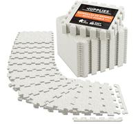 JUPPLIES Suelo Puzzle de Felpa Set 12 Piezas 30x30x1cm - Esterilla Modular de Espuma Suave para Hogar - Suelo de EVA Suave para Habitaciones, Zona de Juegos y Decoración (12 Piezas Beige)