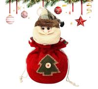 jupsjuice Bolsas de Navidad para muñecas, bolsas de Navidad de tejido de punto, para almacenamiento, decoración, embalaje con reno de Papá Noel, para niños y niñas para envolver y, Mayores, ver