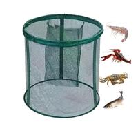 jupsjuice Jaula flotante para peces, trampa de almacenamiento de peces de gran capacidad, jaula de almacenamiento de red de pesca portátil, para trucha, bagre, agua salada, agua dulce, orilla