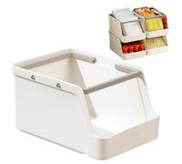 jupsjuice Organizador de bolsas de té, organizador de cocina apilable, organizador de estación de té, para maquillaje cosmético, condimentos, sal, aperitivos