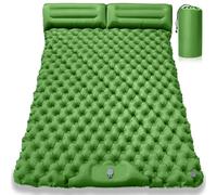JUQG Colchoneta Inflable Doble para Dormir, Colchoneta Hinchable Impermeable con Bomba de Pie y Almohada, Ultraligera y Portátil, Adecuada para Camping, Senderismo, Viajes y Actividades al Aire Libre