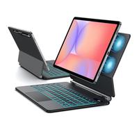 JUQITECH Magic Keyboard - Funda con Teclado para Samsung Galaxy Tab S10 Lite S10 FE 2025 S9 FE 10.9 Pulgadas S11 S9 S8 S7 11 Pulgadas, Soporte magnético Flotante en voladizo inalámbrico, Teclado