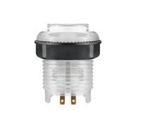Juqoyue 1 Botón Pulsador LED Iluminado de 28 mm con Tuerca y Cable de Luz de 4 para Piezas de Máquina de Juego de Arcade de Tablero de Retardo Cero, Color