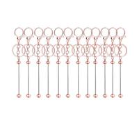 Juqoyue 12 Piezas de Barras de de Metal con Cuentas en para Cuentas, Colgantes, Joyas, Dijes, Manualidades, Llaveros, Regalos