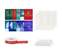 Juqoyue 12 Piezas de Portamonedas Navideños para Efectivo, Divertidos Adornos para Tarjetas Navideñas con Cubierta para Decoraciones Navideñas