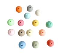 Juqoyue 200 Cuentas Acrílicas de 14 mm, Redondas, de Colores Pastel, Espaciadoras Esmeriladas para Hacer Pendientes, Pulseras y Collares