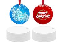 Juqoyue 36 Piezas de Adornos de Metal en para Sublimación, Adornos Navideños en para Sublimación para Decoración de Árboles de Navidad
