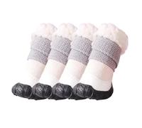 Juqoyue 4 Piezas Zapatos para Perros, Botas de Nieve para la Lluvia, Cómodas, Cálidas, para Perros, Chihuahua, Impermeables, Antideslizantes para Exteriores, Zapatillas para Cachorros B
