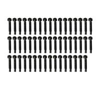 Juqoyue 50 Piezas de Clavijas de Metal para Pastillas, de una Palabra, 3 X 21 mm/5,0 mm (Diámetro de 3,0 mm), Varillas Roscadas para Piezas de Pastillas de Guitarra, Color Negro