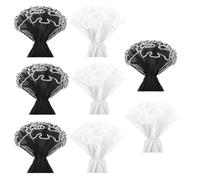 Juqoyue 8 Piezas de Papel de para Envolver Flores, 11 Pulgadas X 4 Yardas, Borde Perlado Ondulado, Embalaje de Ramo de Flores Arrugado, Suministros de Floristería de