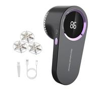 Juqoyue Afeitadora de Telas para Ropa, Afeitadora de Telas, Quitapelusas, Quitapelusas Eléctrico para Ropa, Recortadora Recargable Gris