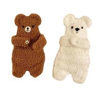 Juqoyue Bolsa de Almacenamiento para Auriculares con Forma de Oso, Colgante Tejido, Bolsa de Ganchillo para Auriculares Bluetooth con Forma de Oso