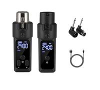 Juqoyue Convertidor de Micrófono Inalámbrico UHF, Transmisor y Receptor XLR Recargable, Micrófono para Micrófonos Dinámicos de 0 V